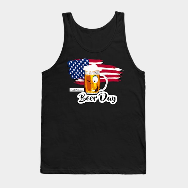 National Beer Day Tank Top by Double You Store